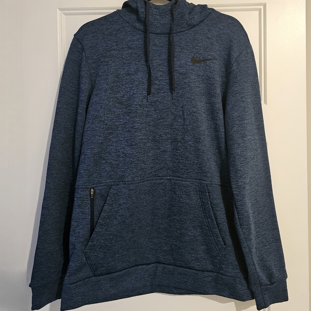 Nike Men's Therma-Fit Ocean Blue Hoodie sz medium